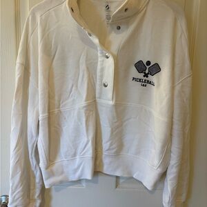 White Pickleball Logo Women's Top